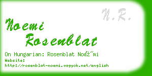 noemi rosenblat business card